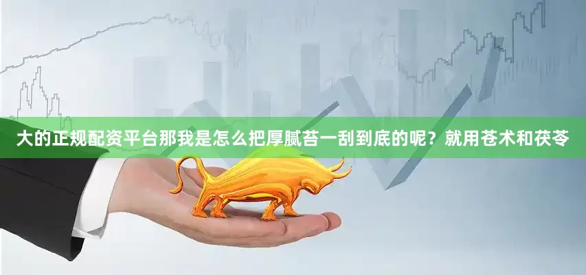 大的正规配资平台那我是怎么把厚腻苔一刮到底的呢？就用苍术和茯苓